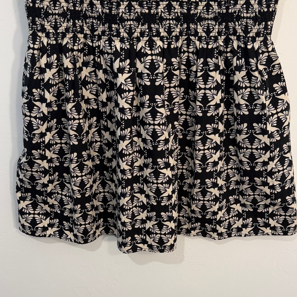 Universal Thread Black/cream bird pattern boat ne… - image 5